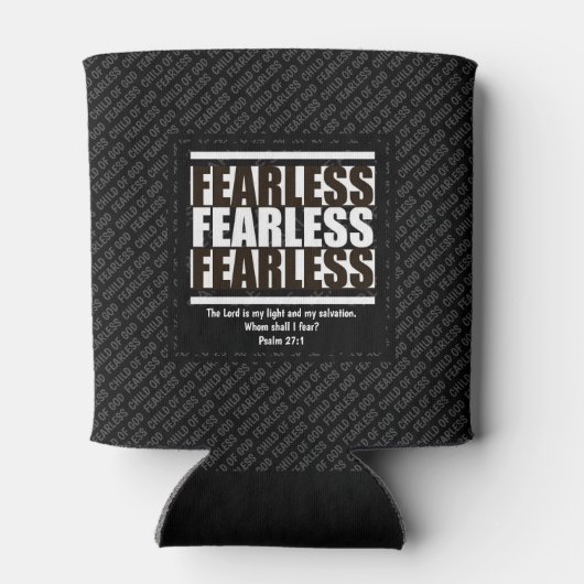 キリスト教の恐れを知らない神の子パーソナライズされた供 缶クーラー (裏面)