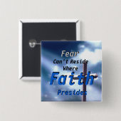 キリスト教の恐れ対信頼Pin 缶バッジ (正面&裏面)