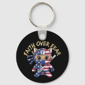 キリスト教の恐怖に感動的対するカスタマイズ信念 キーホルダー (正面)