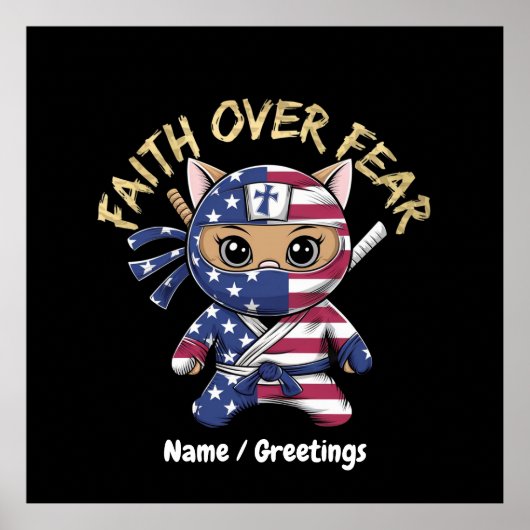 キリスト教の恐怖に感動的対するカスタマイズ信念 ポスター (正面)