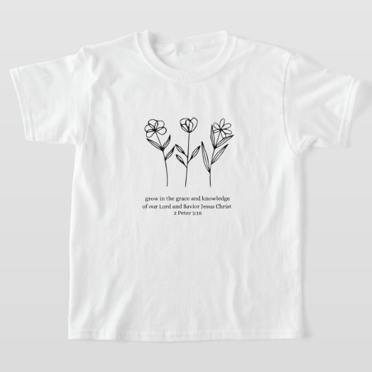 キリスト教の恵まれた子供用シャツで育つ Tシャツ (レイダウン)