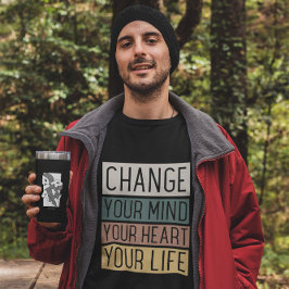 キリスト教の悔い改めは神と共に心を変える Tシャツ