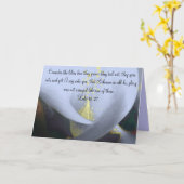 キリスト教の悔やみや弔慰カードはユリを考慮します カード (黄色い花)