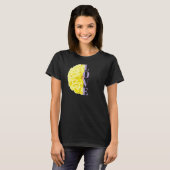 キリスト教の愛 明るい黄色の百日菊の花 Tシャツ (正面フル)