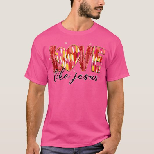 キリスト教の愛Jesus Valentine'S Dayコケット Tシャツ (正面)