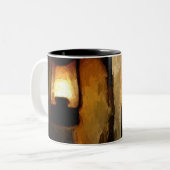 キリスト教の感動的な聖書の詩の勇気付けられる ツートーンマグカップ (正面左)