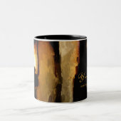 キリスト教の感動的な聖書の詩の勇気付けられる ツートーンマグカップ (中央)