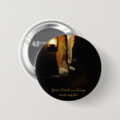 キリスト教の感動的な聖書の詩の勇気付けられる 缶バッジ (正面&裏面)