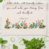 キリスト教の感動的な芸術-ピーターの1 5:10 キッチンタオル (折り畳み)