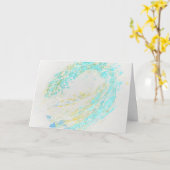 キリスト教の感動的予言的芸術プリント カード (黄色い花)