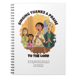 キリスト教の感謝してい歌と賛美の教会の合唱団 ノートブック