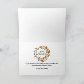 キリスト教の感謝状 シーズンカード (内部)