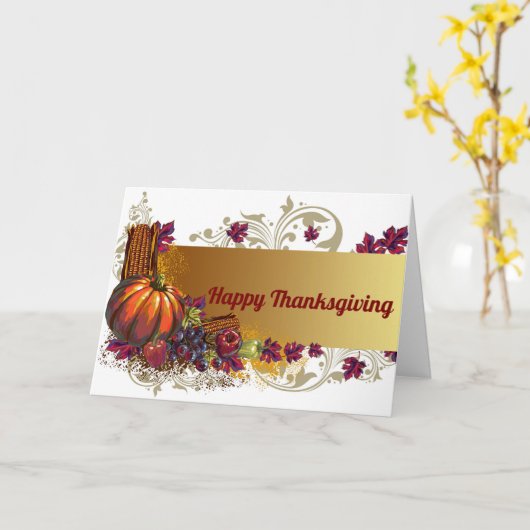 キリスト教の感謝祭カード カード (黄色い花)