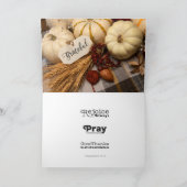 キリスト教の感謝祭カード シーズンカード (内部)