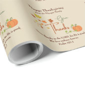 キリスト教の感謝祭パーソナライズされた名 ラッピングペーパー (ロールコーナー)