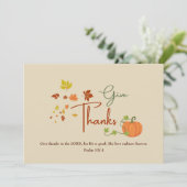 キリスト教の感謝祭詩篇107:1 | カスタムファミリー シーズンカード (スタンド正面)