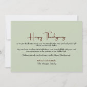 キリスト教の感謝祭詩篇107:1 | カスタムファミリー シーズンカード (裏面)