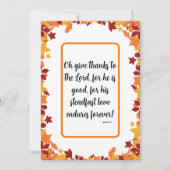 キリスト教の感謝祭 シーズンカード (正面)