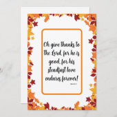 キリスト教の感謝祭 シーズンカード (正面/裏面)