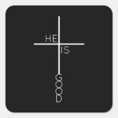 キリスト教の抽象芸術クロス聖書聖句 スクエアシール (正面)