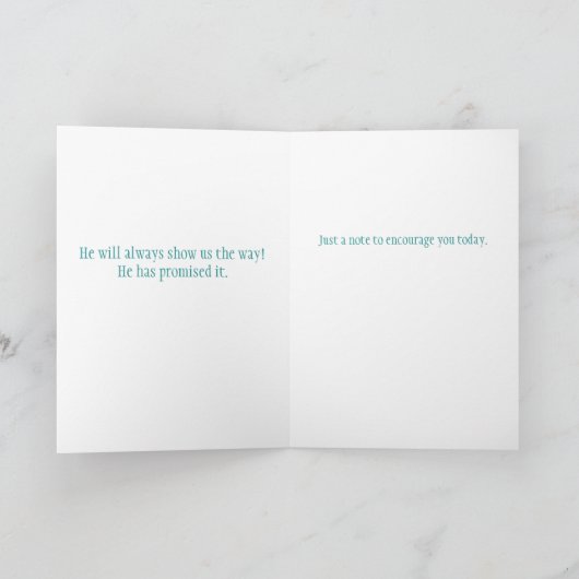 キリスト教の挨拶のカード勇気付けられる カード (内部)