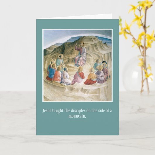 キリスト教の挨拶のカード勇気付けられる カード (黄色い花)