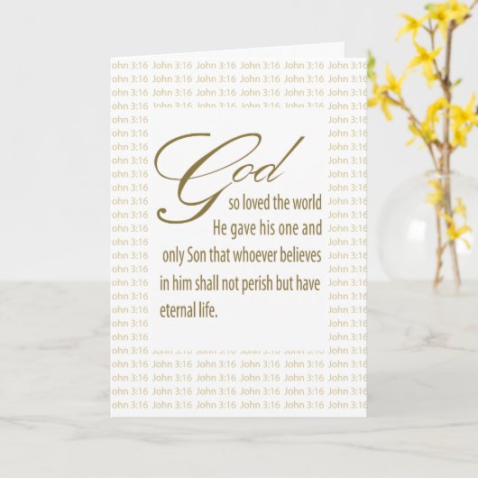 キリスト教の挨拶状 カード (黄色い花)