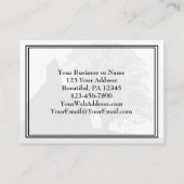 キリスト教の教会と木のシルエット 名刺 (裏面)