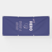 キリスト教の旗イエス・キリストは私の英雄十字を身に着けていました 横断幕 (横)