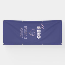 キリスト教の旗イエス・キリストは私の英雄十字を身に着けていました 横断幕