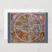 キリスト教の星座の地図 ポストカード (正面/裏面)