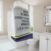 キリスト教の標識に値するイエス シャワーカーテン (インサイチュ)