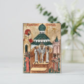 キリスト教の正教会を横断するアイコンの高揚 ポストカード (スタンド正面)