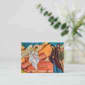 キリスト教の正教会アイコン写真葬式祈りの言葉カード プレイスカード (スタンド正面)