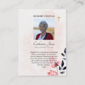 キリスト教の正教会アイコン写真葬式祈りの言葉カード プレイスカード (裏面)