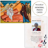 キリスト教の正教会アイコン写真葬式祈りの言葉カード プレイスカード