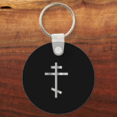 キリスト教の正統な十字架 キーホルダー (正面)