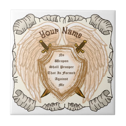 キリスト教の武器は名前をカスタムするを得ない タイル (正面)