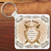 キリスト教の武器は繁栄しない キーホルダー (正面)