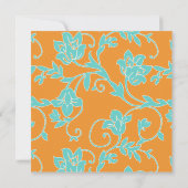 キリスト教の水の蜜柑の正方形の結婚式招待状 招待状 (裏面)