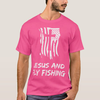 キリスト教の漁師イエスとフライおもしろい釣り Tシャツ