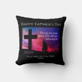 キリスト教の父の日の前にひざまずく人 クッション (正面)