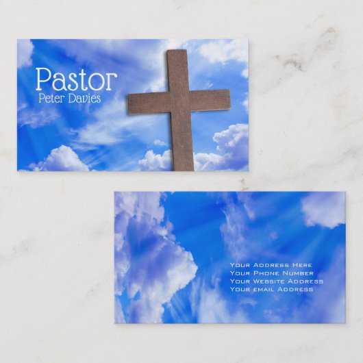 キリスト教の牧師、名刺 名刺 (正面/裏面)