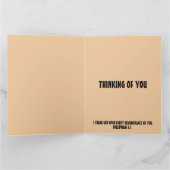 キリスト教の猫があなたを想っています フィリピ 1:3 カード (内部)