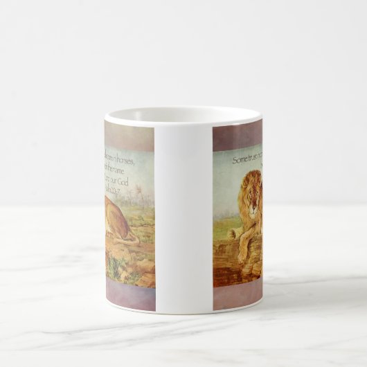 キリスト教の獅子聖句 コーヒーマグカップ (中央)