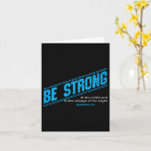 キリスト教の男性のためのモチベーション - 強くあれ！聖書 カード (黄色い花)
