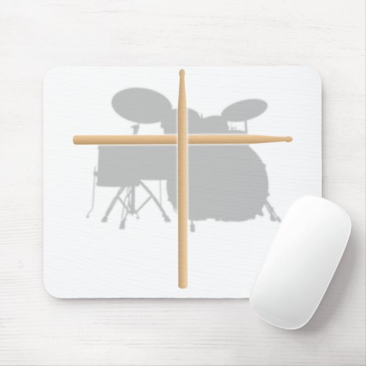 キリスト教の石のドラマーのドラム棒の十字のマウスパッド マウスパッド (マウス)