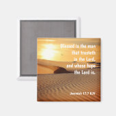 キリスト教の磁石ジェレミア17:7 マグネット (正面/裏面)