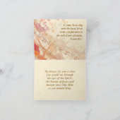 キリスト教の礼拝に作られた引用文詩篇95:1聖書 カード (内部)