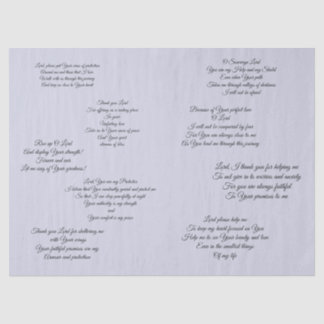 キリスト教の祈りの言葉が付いているDecoupageのティッシュ 薄葉紙